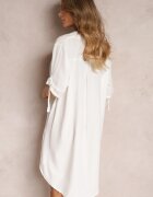 lily rose Rochie Albă tip cutie oversize cu guler Zaya