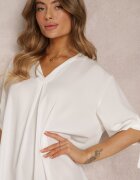 lily rose Rochie Albă tip cutie oversize cu guler Zaya