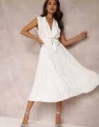 lily rose Rochie Albă Volantis