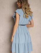 lily rose Rochie Albastră cu Centură Theophena
