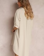 lily rose Rochie bej deschis dreaptă Oversize cu guler Zaya