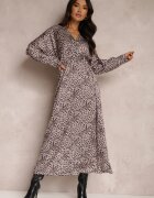 lily rose Rochie Bej-Maro Cloș cu elastic în talie Philida
