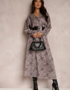 lily rose Rochie Bej-Maro Cloș cu elastic în talie Philida