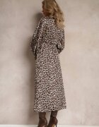 lily rose Rochie Bej-Maro cu imprimeu leopard cu decolteu petrecut Balme