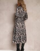 lily rose Rochie Bej-Maro leopard cu curea Antibrote