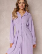 lily rose Rochie cămașă Mini violetă cu pense în talie Vilette