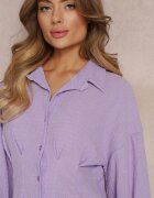 lily rose Rochie cămașă Mini violetă cu pense în talie Vilette