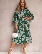 lily rose Rochie Cămașă Verde Florală Siois