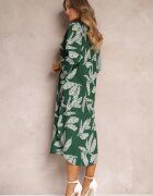 lily rose Rochie Cămașă Verde Florală Siois