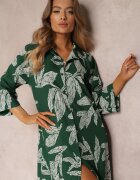 lily rose Rochie Cămașă Verde Florală Siois