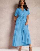 lily rose Rochie Cloș Albastru închis Plisată cu cordon legat Eilemona
