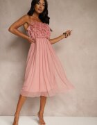 lily rose Rochie de tul Roz închis fără bretele cu volane Tremone