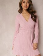 lily rose Rochie Mini Rozalie cu Pliuri Subțiri Elastic în Talie și Decolteu Petrecut Lizina