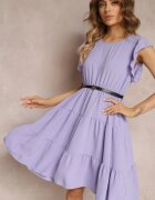 lily rose Rochie Mov cu curea Theophena