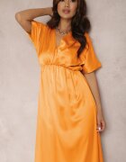 lily rose Rochie Portocalie Satinată Cythora