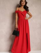 lily rose Rochie Roșie de cocktail cu decolteu adânc Maxi Gelfe
