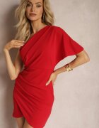lily rose Rochie roșie dopasată pe un umăr cu croială asimetrică Isolama