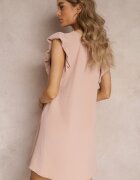 lily rose Rochie Roz Mini cu Croială Boxy cu Volane Ansha