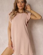 lily rose Rochie Roz Mini cu Croială Boxy cu Volane Ansha