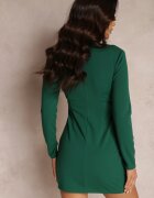 lily rose Rochie Verde închis Mulată cu Mânecă Lungă Pinkie