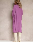 lily rose Rochie Violet Plisată Midi cu Guler și Nasturi Danitza
