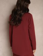 lily rose Sacou la două rânduri de nasturi Bordeaux cu pernuțe la umeri Elennia