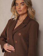 lily rose Sacou Maro Dublu rând cu umeri întăriți Emivori