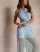lily rose Salopetă Albastră Legată la gât cu fir strălucitor și elastic în talie Erinta