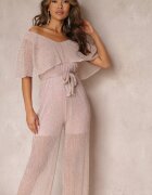 lily rose Salopetă Roz cu Craci Largi și Suprapunere Decorativă Phedia