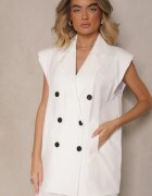 lily rose Vestă de costum Albă cu Linie de Umăr Rigidizată Ellamira