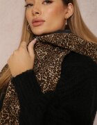 lily rose Vestă Maro deschis cu imprimeu leopard cu glugă Matlasată Angane