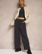little supermodel Pantaloni largi bleumarin decorați cu imitație de buzunare Tassae