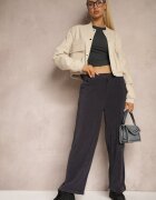 little supermodel Pantaloni largi bleumarin decorați cu imitație de buzunare Tassae