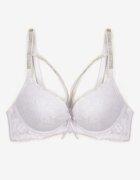 love magnolia Sutien alb dantelat ornat cu fundă Falzedia