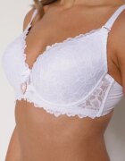 love magnolia Sutien Alb de Dantelă Decorat cu inima Bothilei din zirconiu