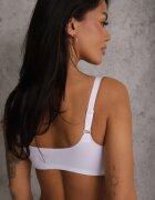 love magnolia Sutien Alb Decorat cu inserții transparente și cu întărire Seanael