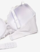 love magnolia Sutien Alb Din Dantelă cu Inimă din Zirconiu și Dantelă Nelanisea