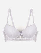 love magnolia Sutien Alb din Dantelă în stil clasic cu aplicație Galinassa