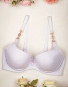 love magnolia Sutien Alb Full Cup cu Ornamente Metalice Fivie
