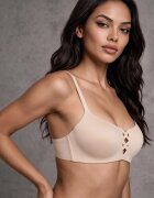 love magnolia Sutien Bej cu finisaj neted cu imitație de legătură Azisene