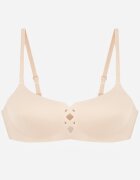 love magnolia Sutien Bej cu finisaj neted cu imitație de legătură Azisene