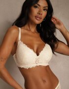 love magnolia Sutien Bej de Dantelă Decorat cu Inimă din Zirconiu Bothilei