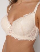 love magnolia Sutien Bej de Dantelă Decorat cu Inimă din Zirconiu Bothilei