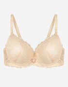 love magnolia Sutien Bej de Dantelă Decorat cu Inimă din Zirconiu Bothilei