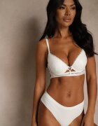 love magnolia Sutien Bej Deschis de Dantelă în Stil Clasic cu Aplicație Galinassa