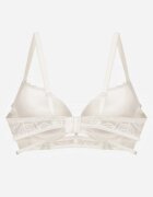 love magnolia Sutien Bej Deschis de Dantelă în Stil Clasic cu Aplicație Galinassa