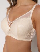 love magnolia Sutien Bej deschis din Dantelă cu Inimă din Zirconiu Adrievianna