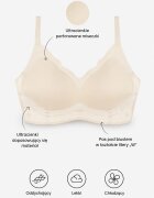 love magnolia Sutien Bej deschis Fără cusături Căptușit Fără armătură Zeritha