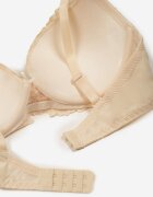 love magnolia Sutien Bej din dantelă cu Inimă din Zirconiu și Dantelă Nelanisea