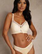 love magnolia Sutien bej din dantelă decorat cu inserție transparentă Acalinai